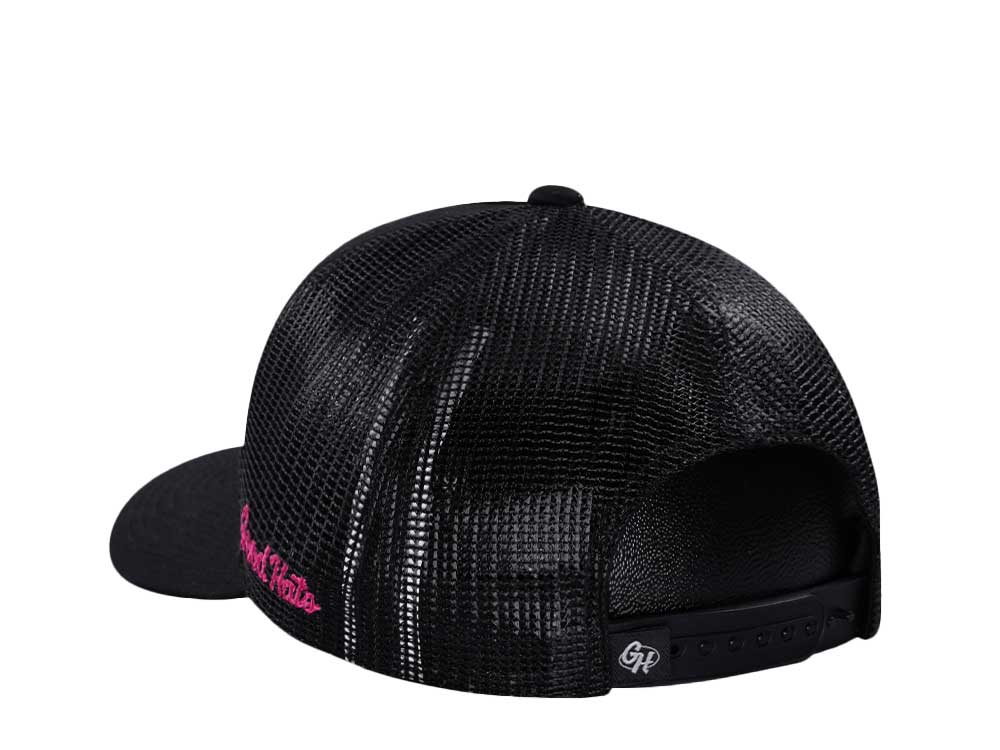 Good Hats Work Less Beach More Black Trucker Edition Snapback Cap